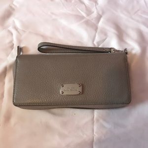 Michael Kors large Gray Wristlet Wallet